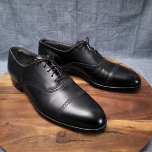 E.T. WRIGHT Dress Oxford Cap Toe Black Size 13 B